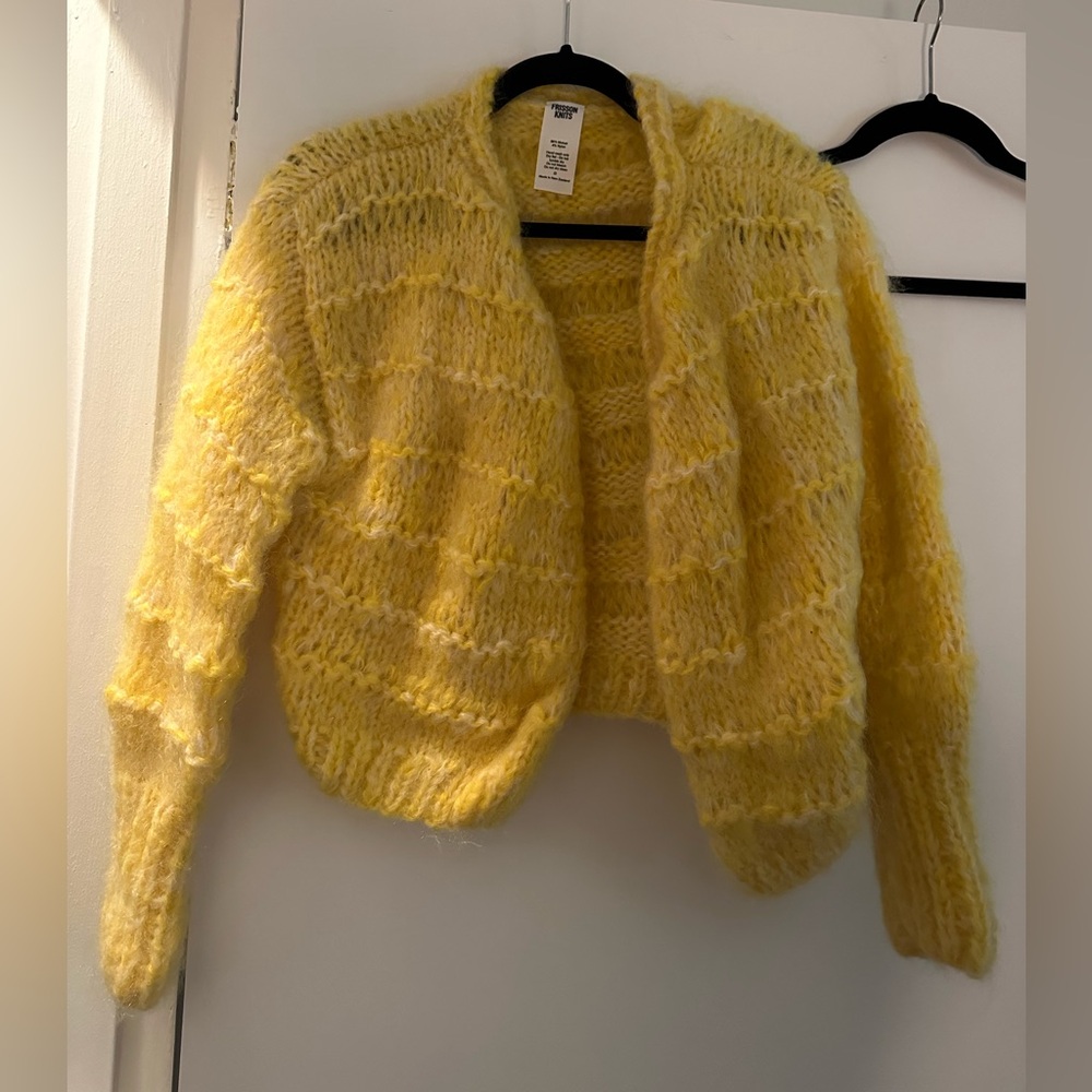 NWOT Frisson Knits Cardigan Sweater Mohair Size Small